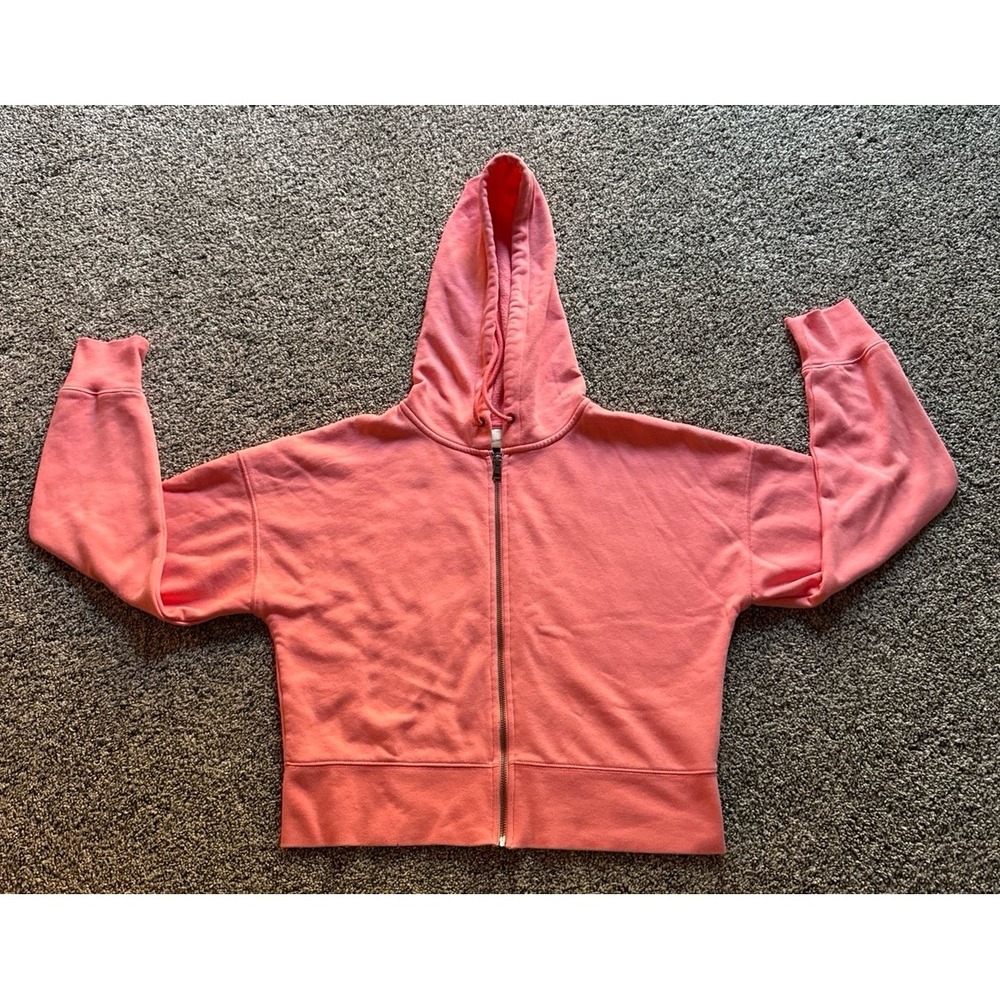 Universal Thread Women's Pink Full Zip Cropped Hoodie Size Medium